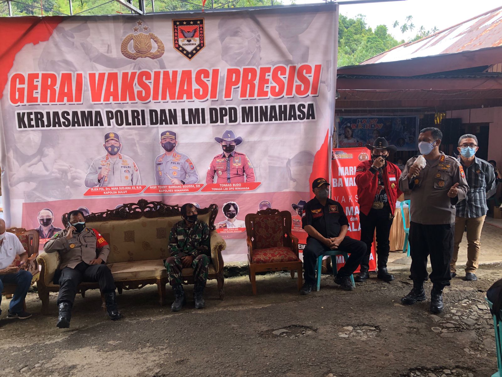 Vaksinasi Polda Sulut di Rerer