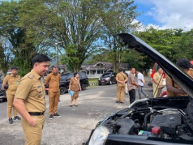 pemeriksaan kendaraan dinas sangihe