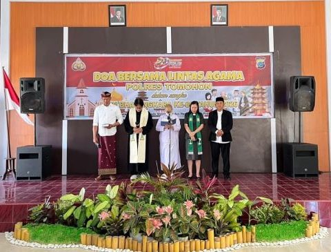 doa bersama polres tomohon
