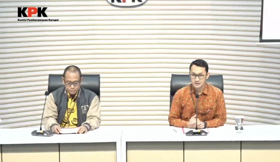 Konfrensi Pers KPK terkait dugaan kasus korupsi di Bolmut, Selasa (22/09/2026). foto: tangkapan layar live kpk